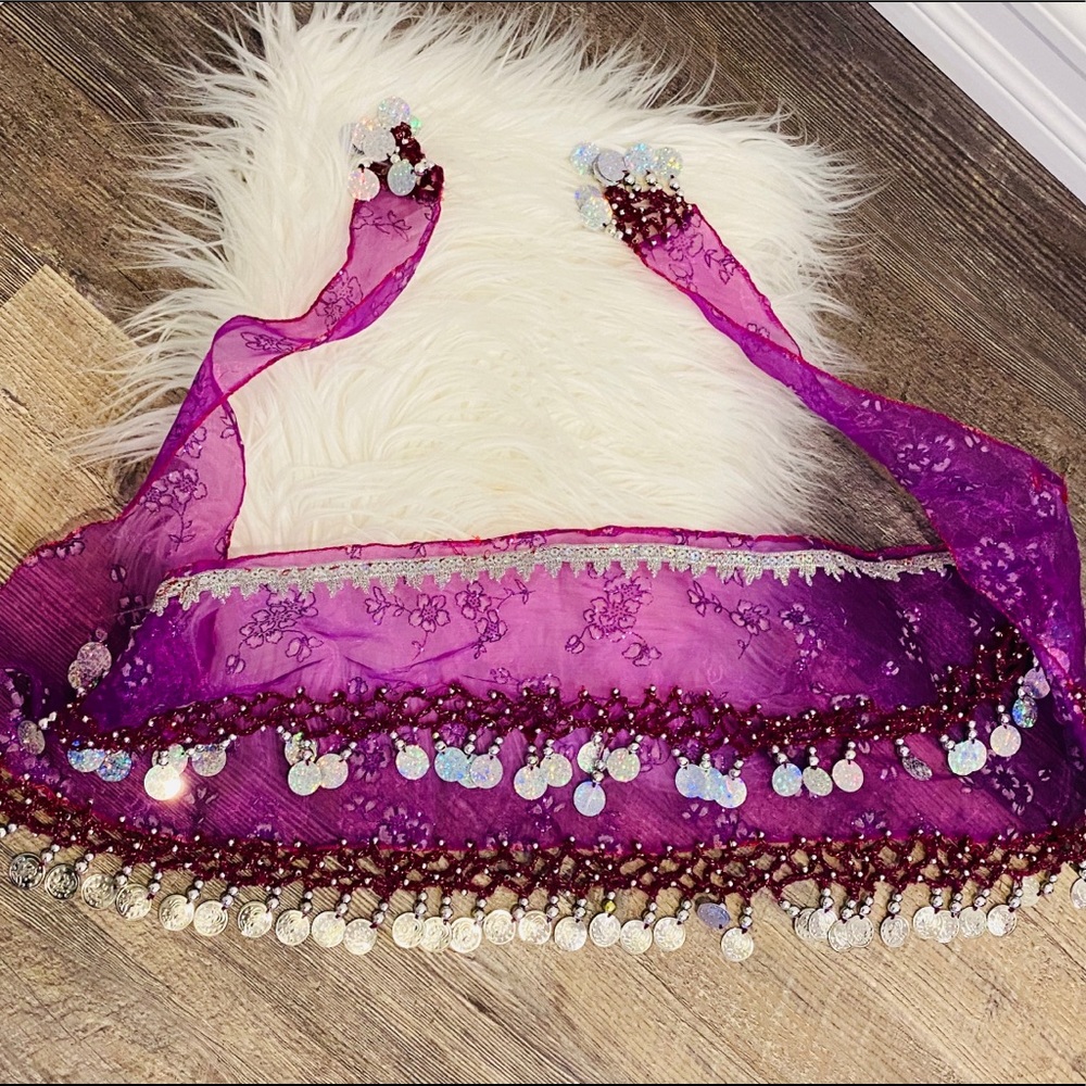 Holographic  belly dancing wrap/scarf/skirt
